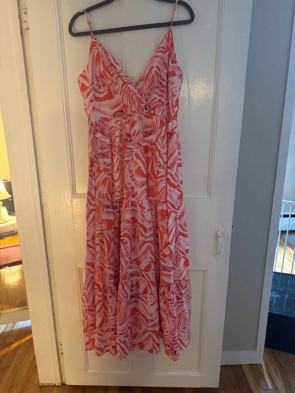 She + Sky Coral and Pink Maxi Dress